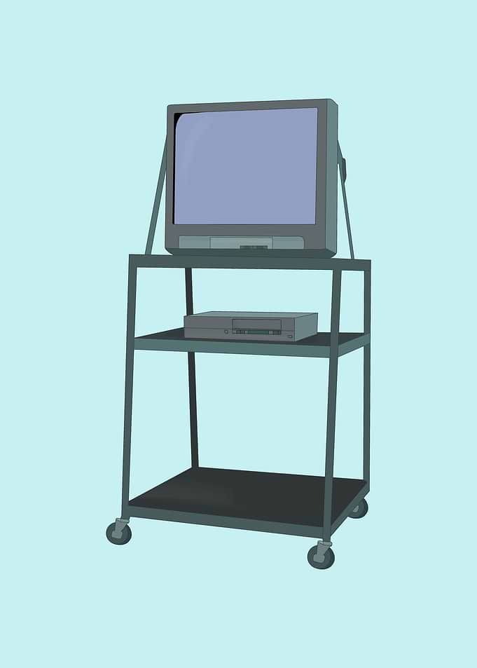 Vintage Classroom TV Cart