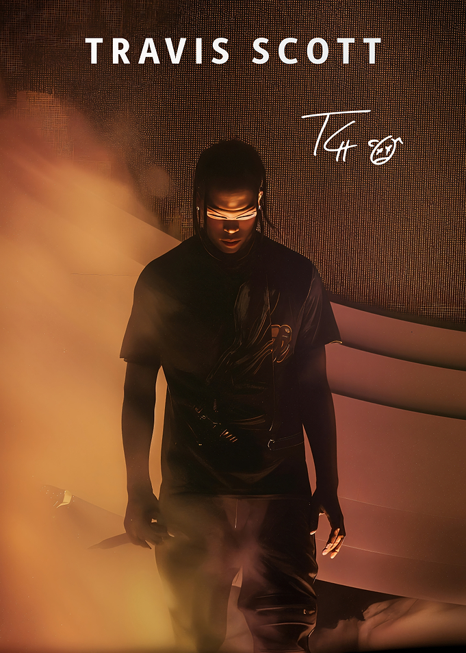 Travis Scott Artistic Portrait Poster
