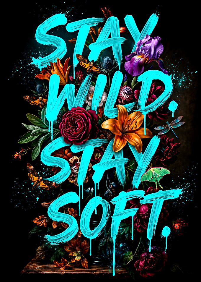 Stay Wild Stay Soft Floral Art