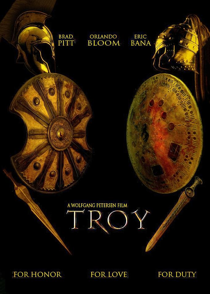 Troy Movie Poster with Ancient Armor