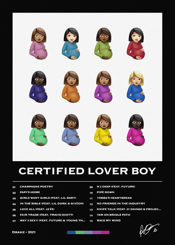 Drake Certified Lover Boy Album Poster