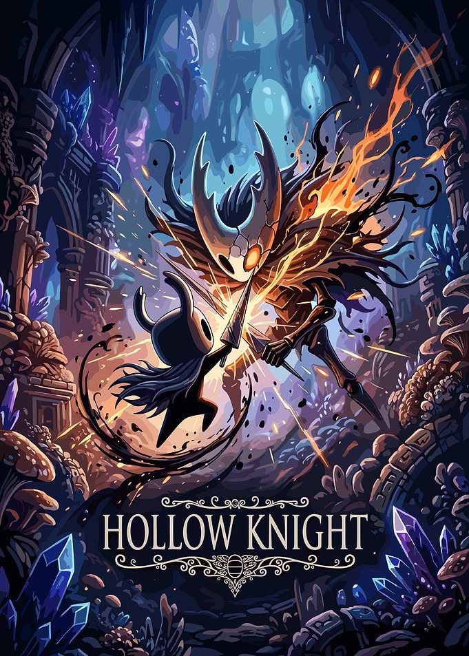 Hollow Knight Epic Battle Poster