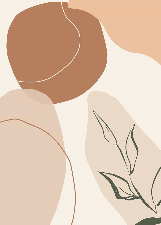 Minimalist Abstract Botanical Wall Art