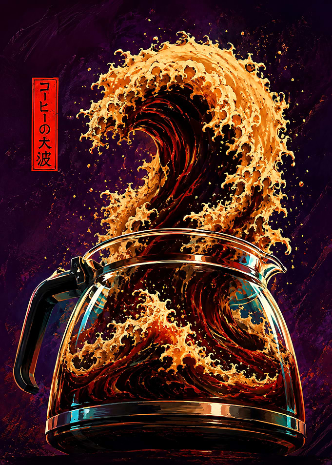 The Great Wave of Coffee