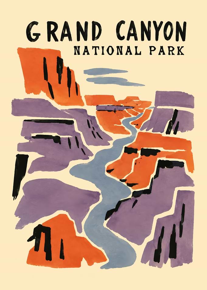 Grand Canyon National Park Vintage Poster