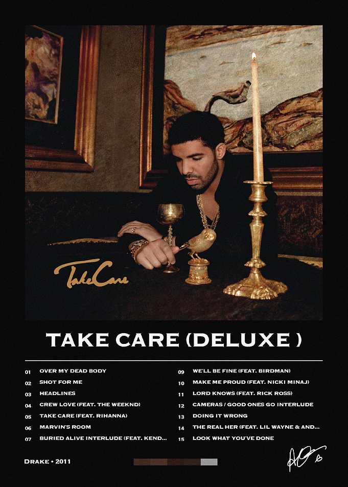 Drake Take Care Deluxe Album Poster