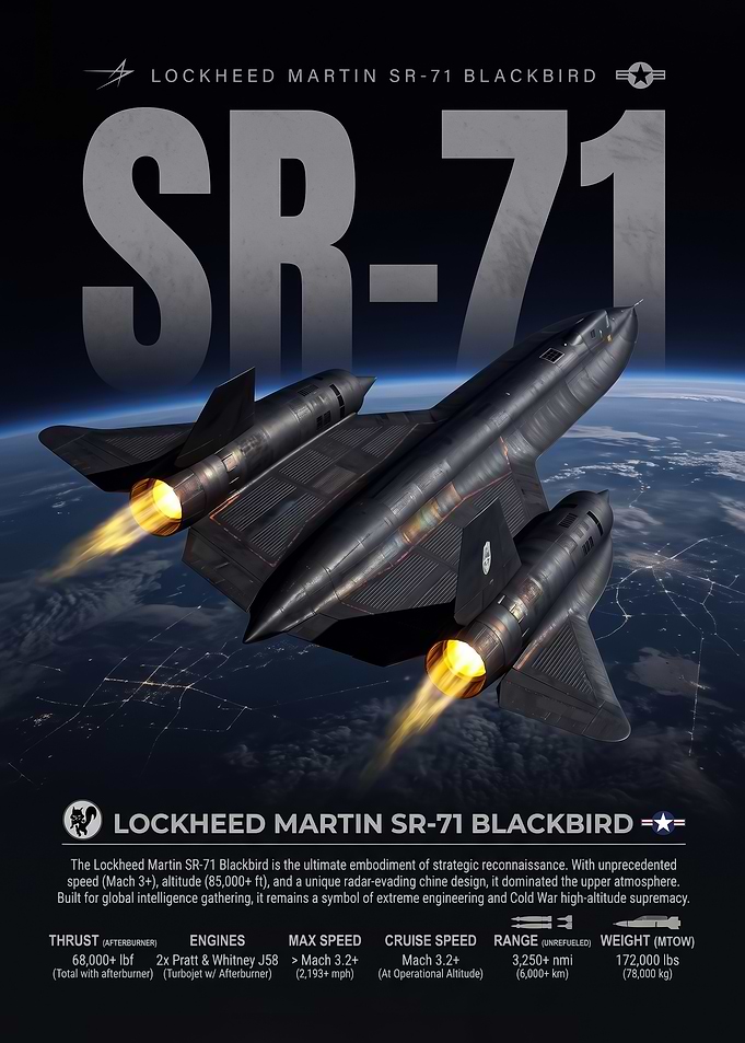 Lockheed Martin SR-71 Blackbird Poster