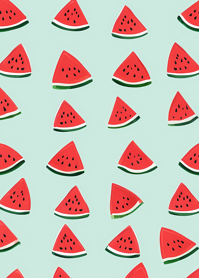 Watermelon Slice Pattern Background