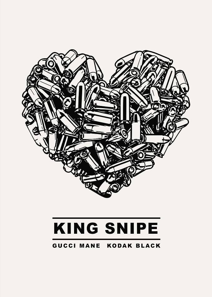 King Snipe Bullet Heart Poster