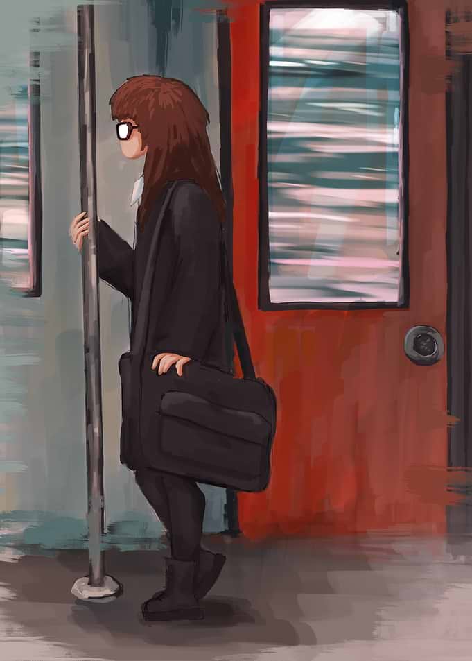 The girl in the metro