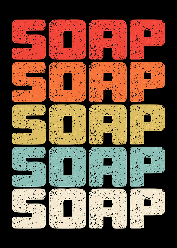 Retro Vintage Style Soap Text Design