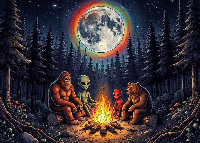 Bigfoot and Aliens Campfire Gathering