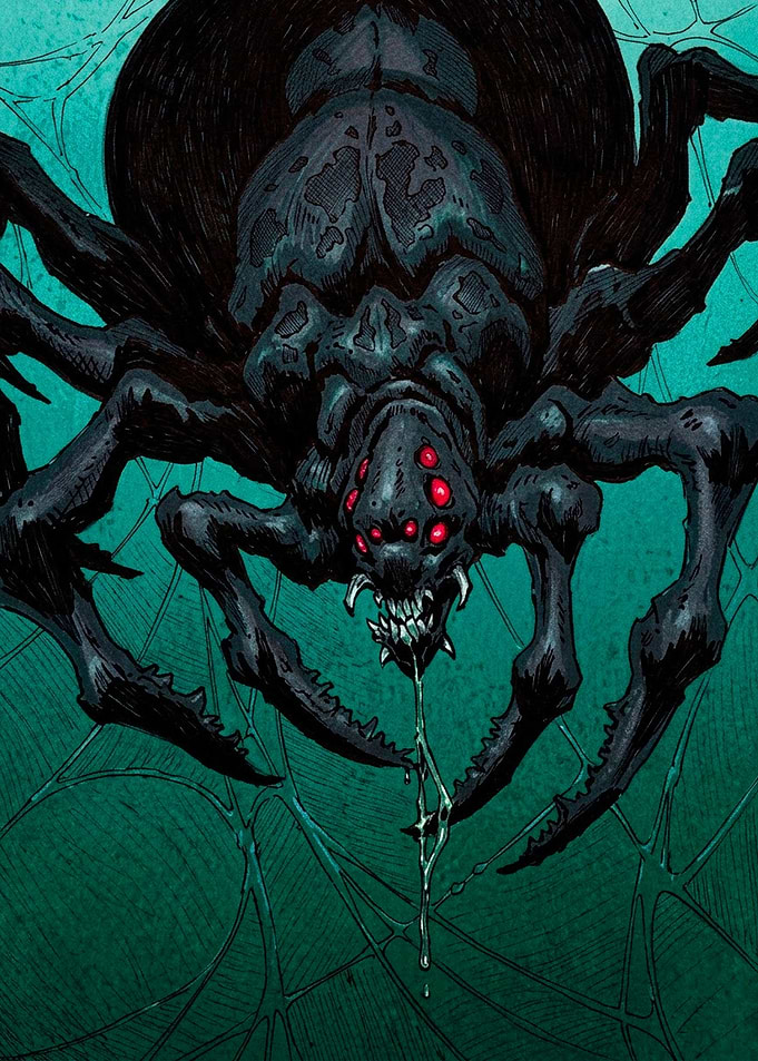 Menacing Giant Spider Illustration