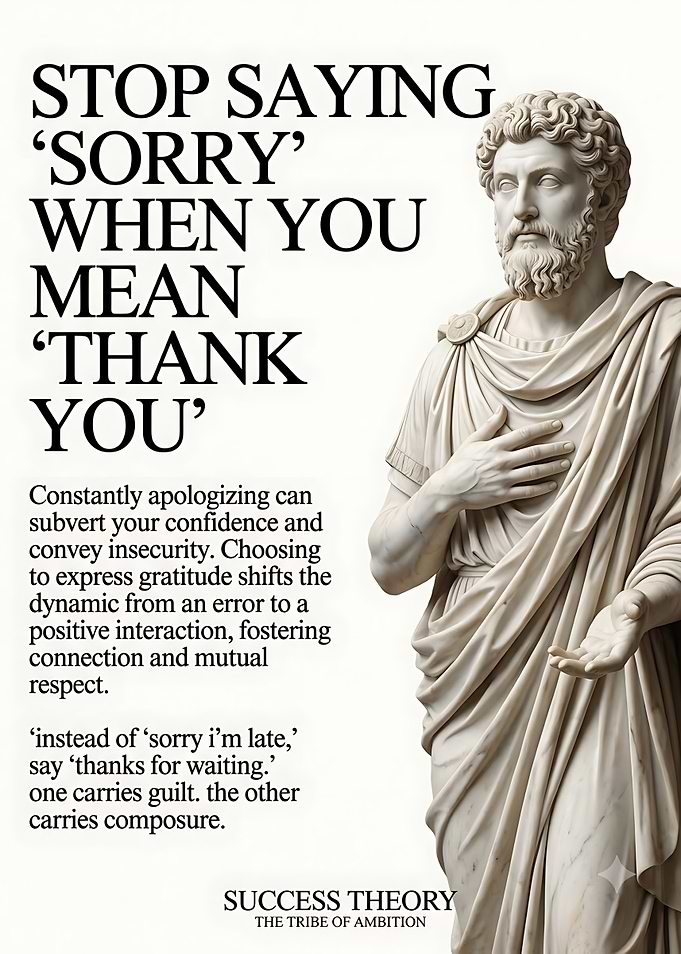 Stop Saying Sorry Motivational Poster