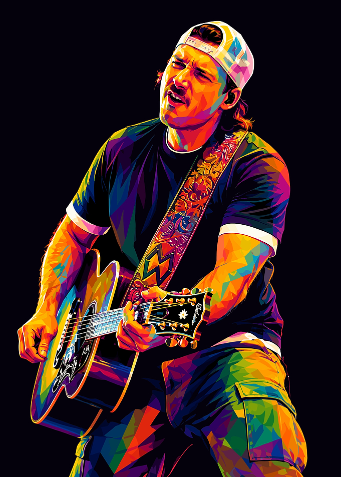 Morgan Wallen Pop Art Portrait