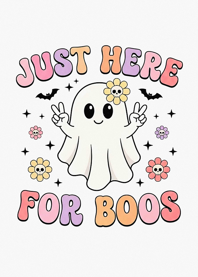 Cute Retro Ghost Halloween Design