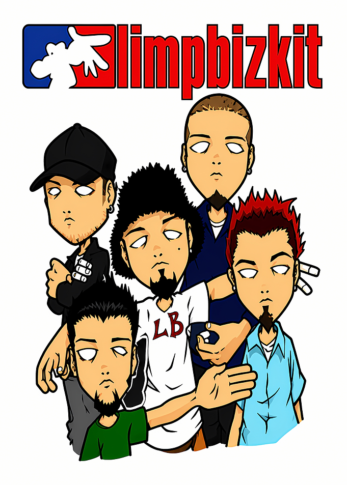 Limp Bizkit Cartoon Band Illustration