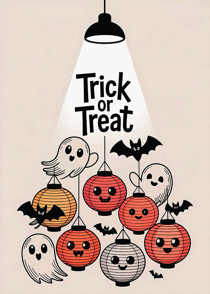 Cute Halloween Trick or Treat Poster