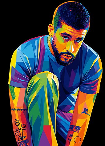 Bad Bunny WPAP Pop Art Portrait