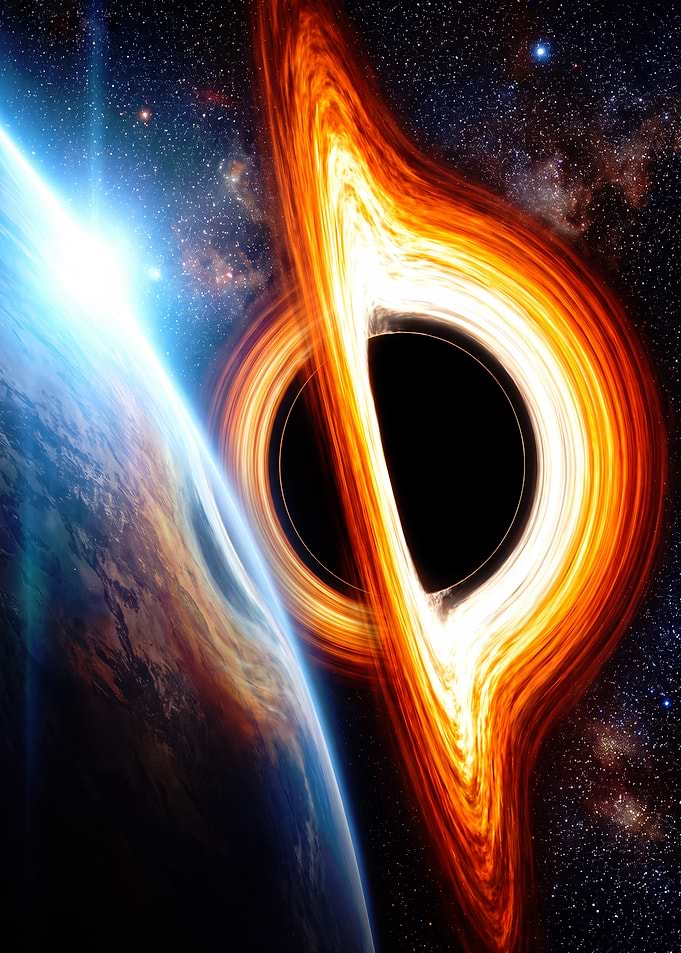 Black Hole Near Earth Planet