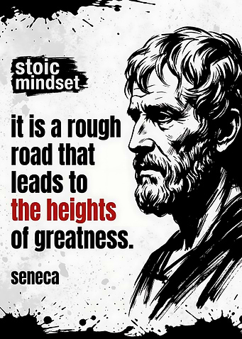 Seneca Stoic Mindset Inspirational Quote Poster