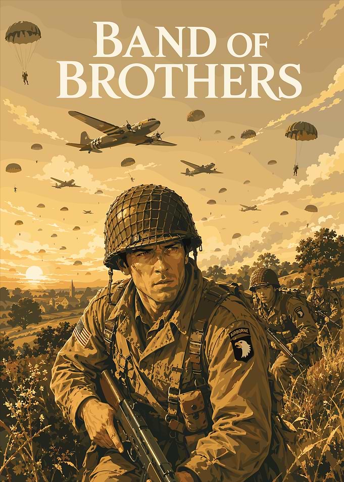 Band of Brothers Paratrooper Poster