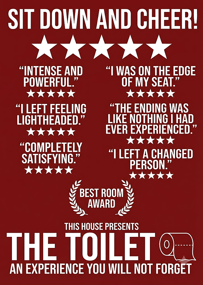 Funny Bathroom Toilet Movie Poster Sign