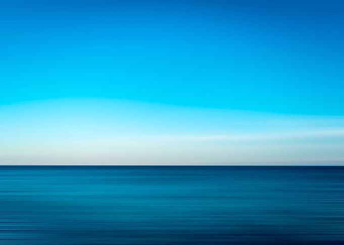 Minimalist Blue Ocean Horizon