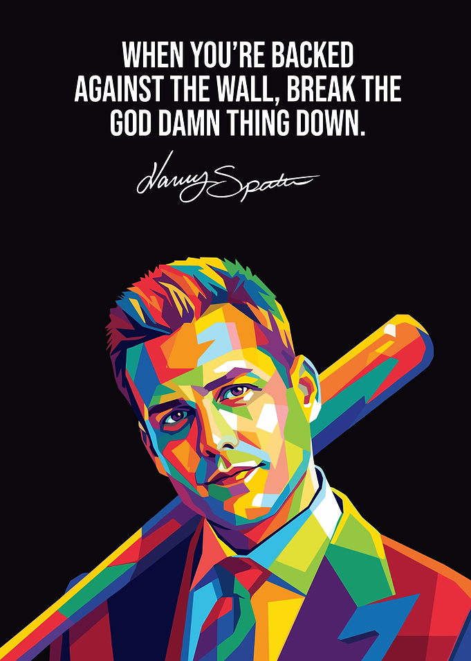 Harvey Specter Pop Art Poster