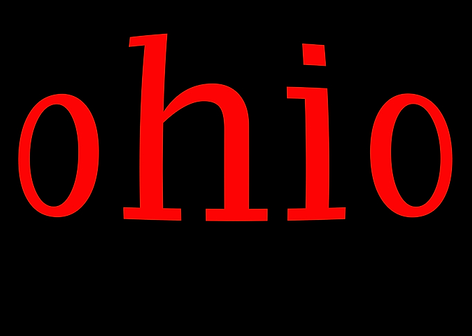 Ohio Text Art