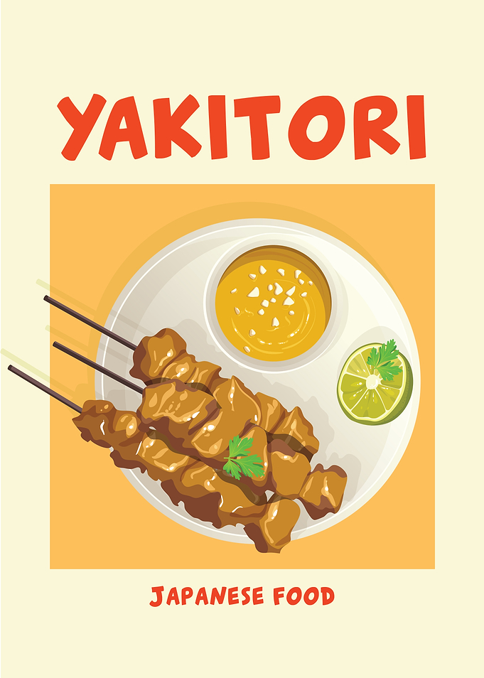 Yakitori Japanese Food Poster