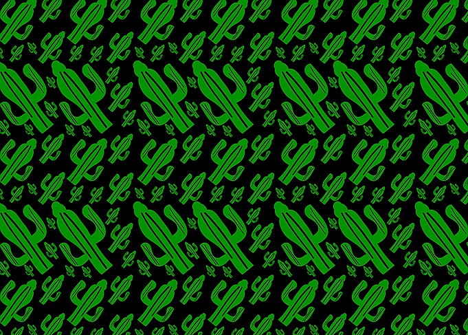 Green Cactus Pattern