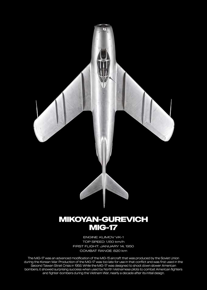 Mikoyan-Gurevich MiG-17 Technical Poster
