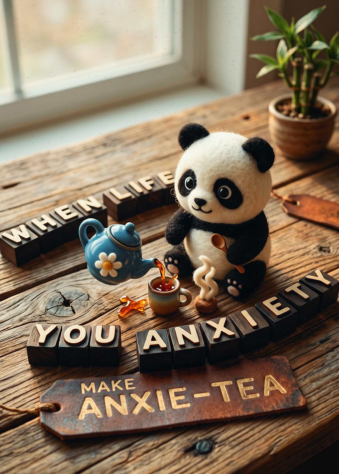 Cute Panda Making Anxie-Tea