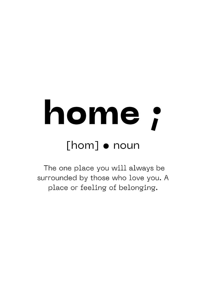 Minimalist Definition of Home Wall Art