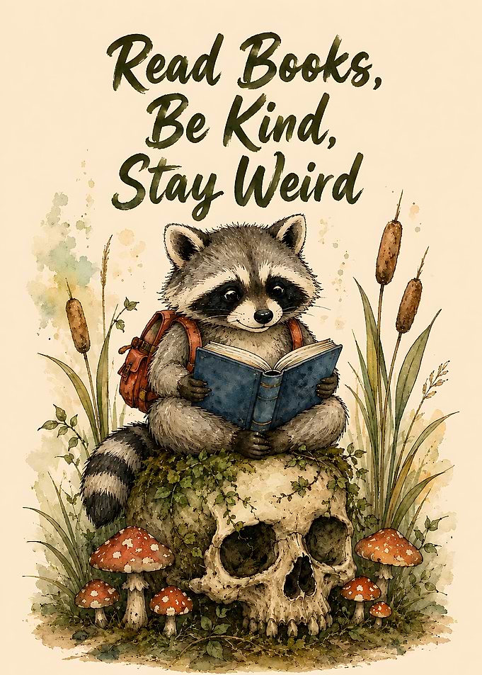 Read Books Be Kind Stay Weird Reading Room Raccoon Books