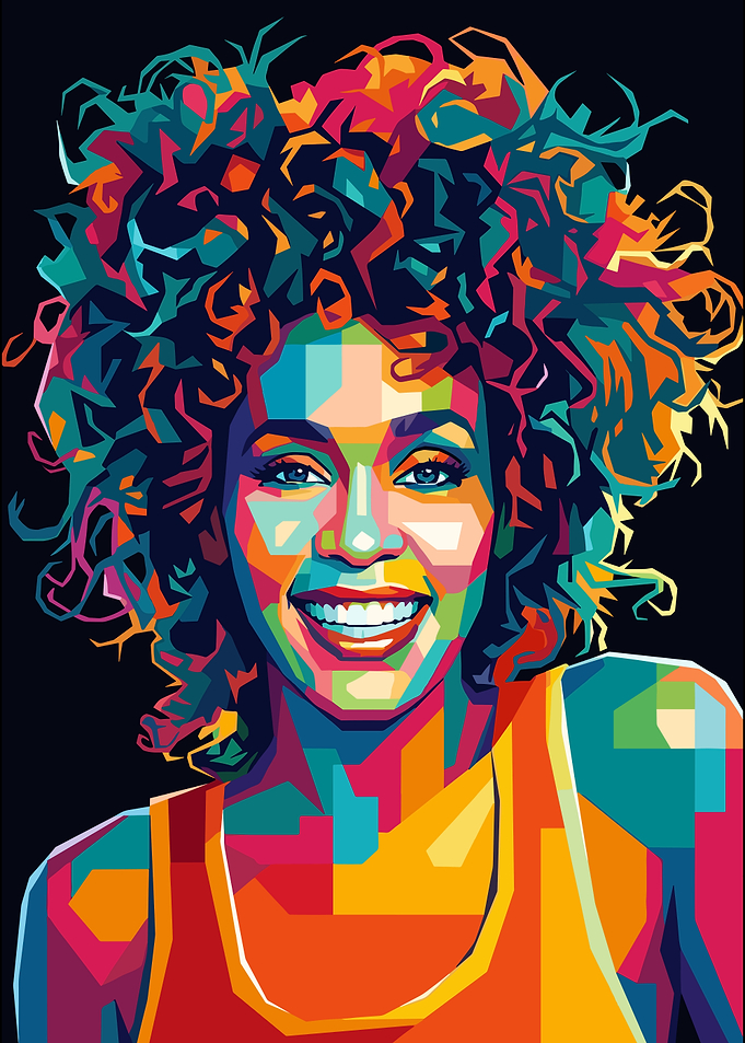 Whitney Houston Pop Art Portrait