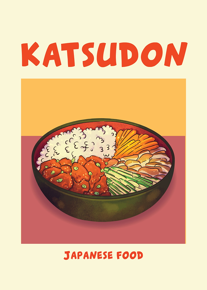 Katsudon Japanese Food Poster