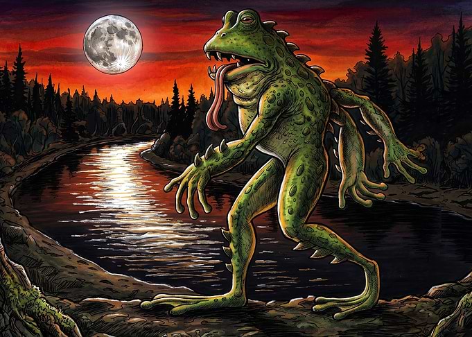 Lovelock Frog Monster by Moonlight