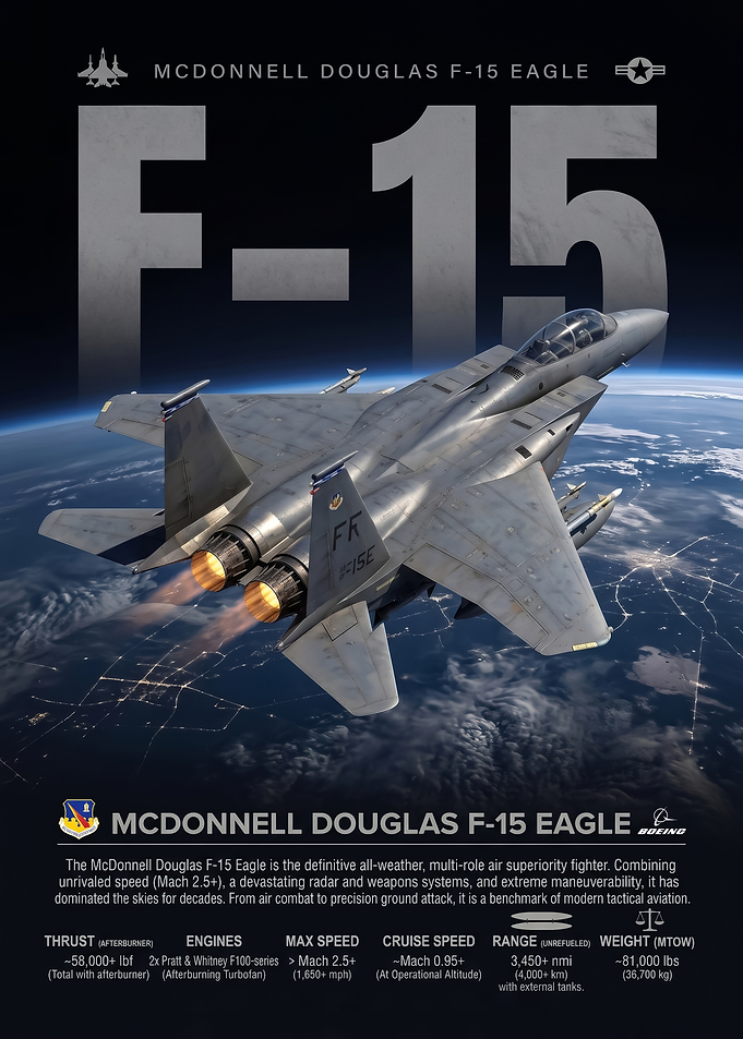McDonnell Douglas F-15 Eagle Poster