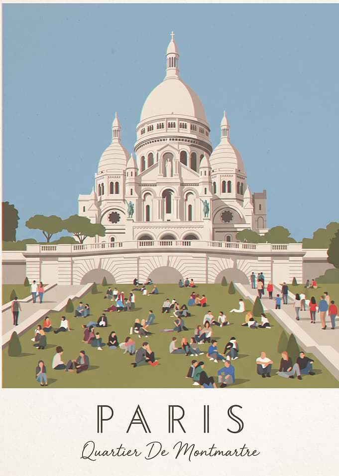 Sacré-Cœur Basilica Montmartre Paris Poster