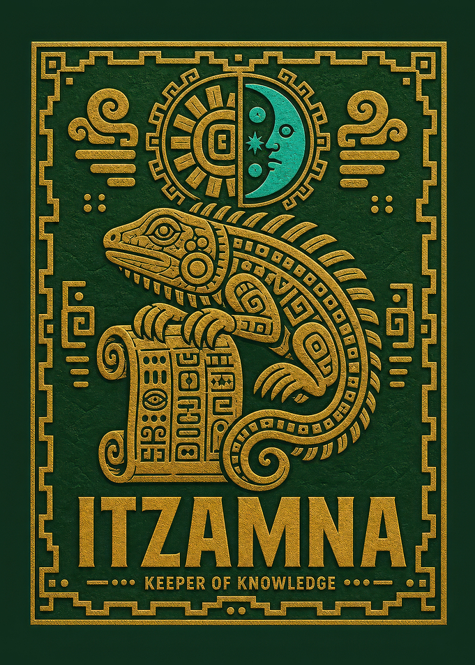 Itzamna Mayan Deity Poster