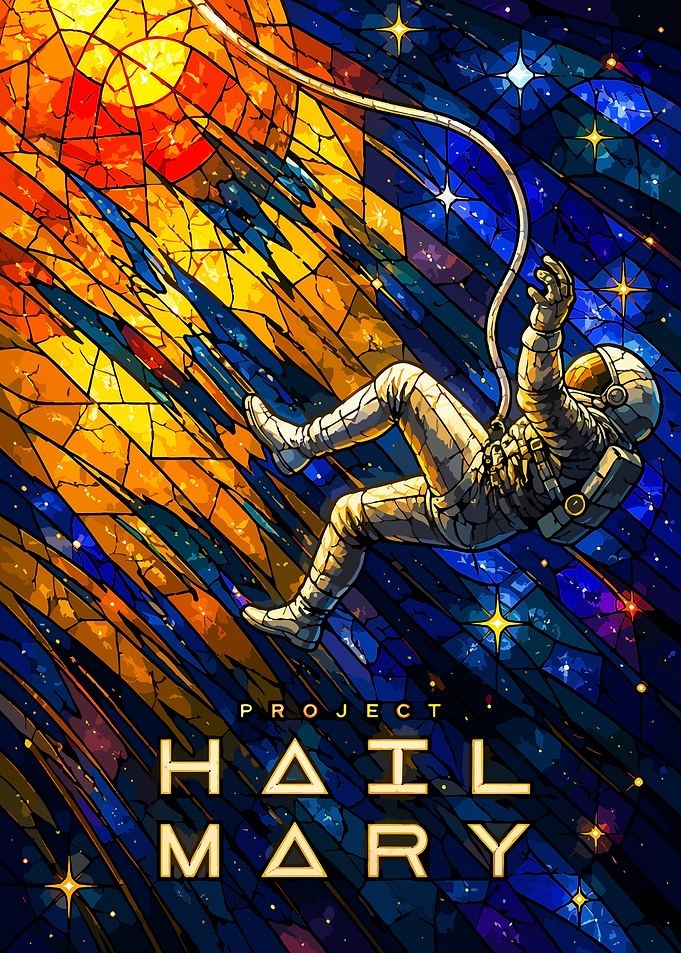 Project Hail Mary Stained Glass Poster