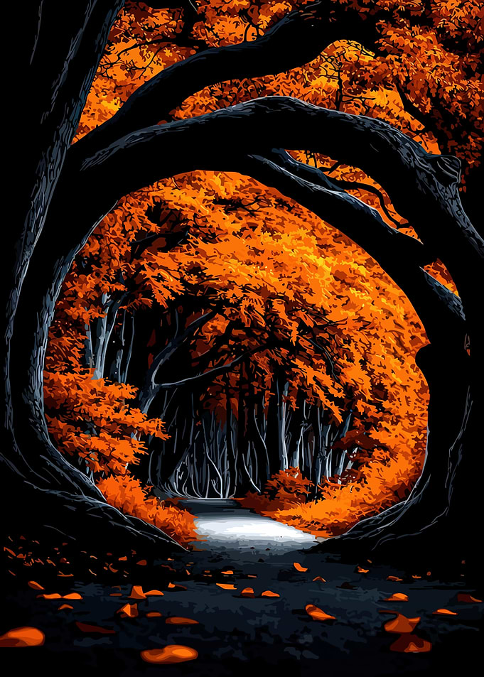 Enchanted Autumn Forest Path