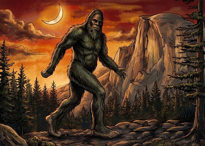 Bigfoot Walking in Yosemite National Park