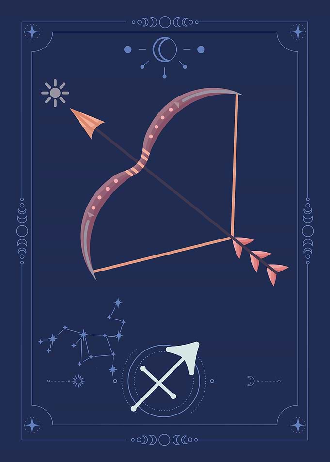 Sagittarius Zodiac Constellation Art