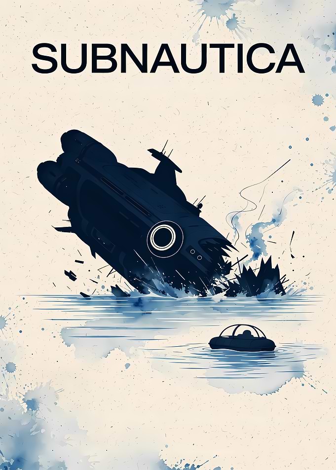 Subnautica Aurora Crash Poster