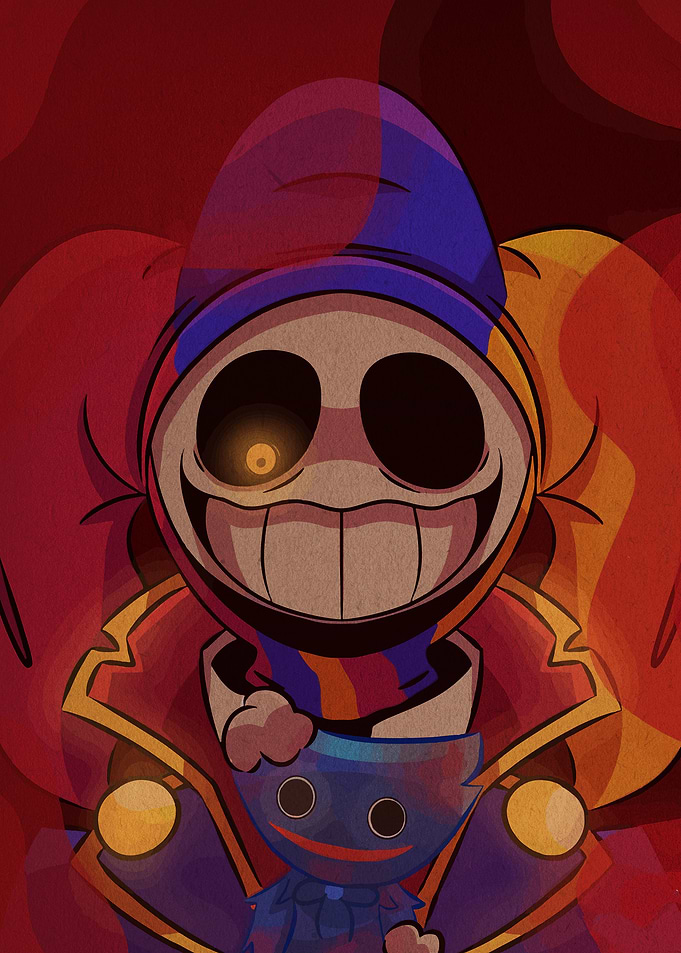 Jester Character with Huggy Wuggy Plush