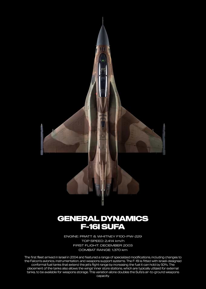 General Dynamics F-16I Sufa Poster