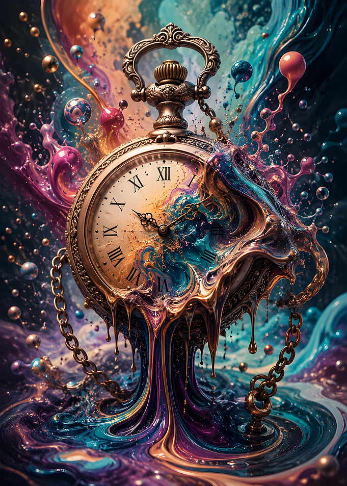 Surreal Melting Pocket Watch